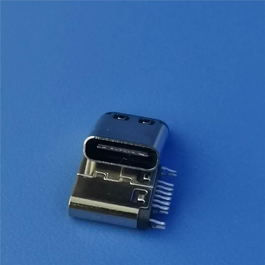 USB3.1 TYPE-C母座 12PIN双排夹板母头 带固定脚 夹板