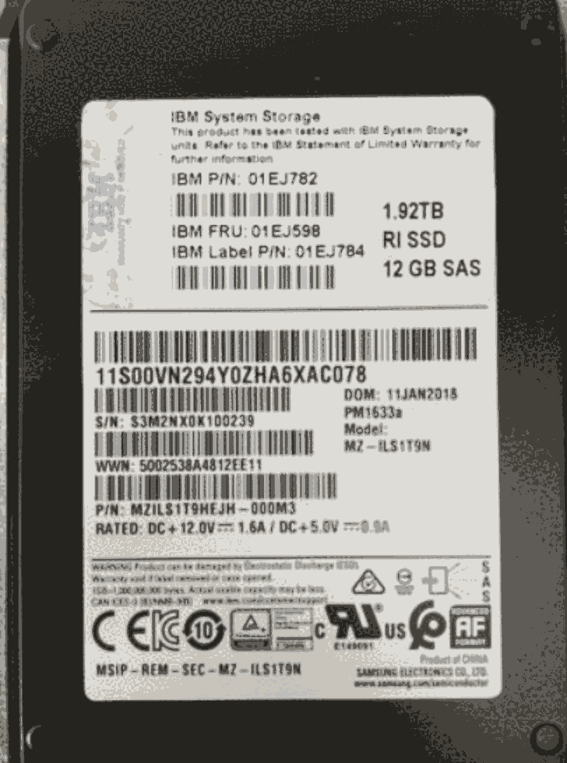 01NN110  01NN124  01NN126  1.8T 10K 12GB SAS 2.5寸V