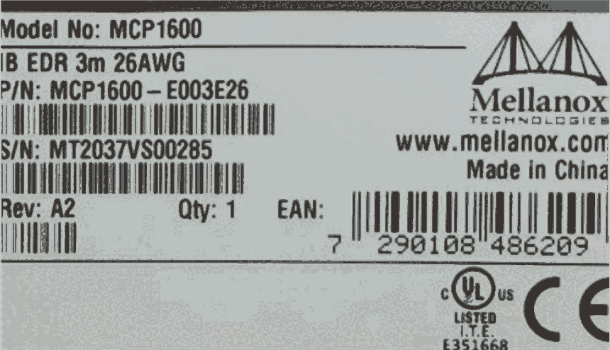 Mellanox MCP1600-C005E26L  5m  100GbE QSFP28 DAC I