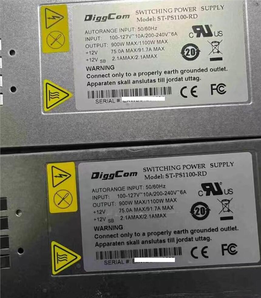 DiggCom  ST-PS1100-RD  1100W 服務(wù)器 工控機(jī) 冗余電源模塊  熱插拔電源