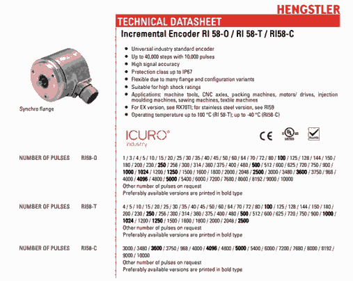 Hengstler/亨斯特勒RI58-O系列 编码器 希而科德国优势