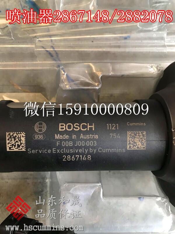  湘机电动轮 SF3102 2882078喷油器2867148【BOSCH 】