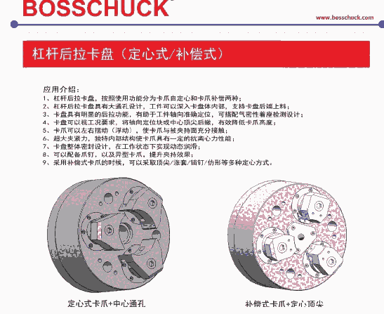 BOSSCHUCK杠桿后拉卡盤，支持非標，支持維修保養(yǎng)