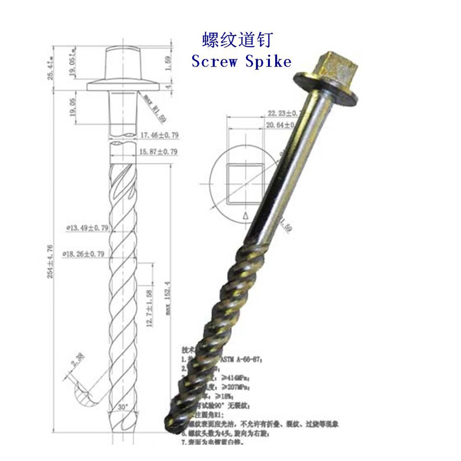 吉尔吉斯斯坦Ss36螺纹道钉厂家