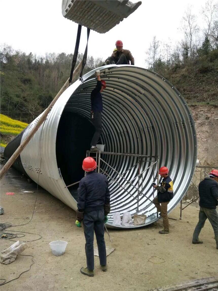 钢波纹涵管厂家直销 波纹桥涵金属波纹管涵