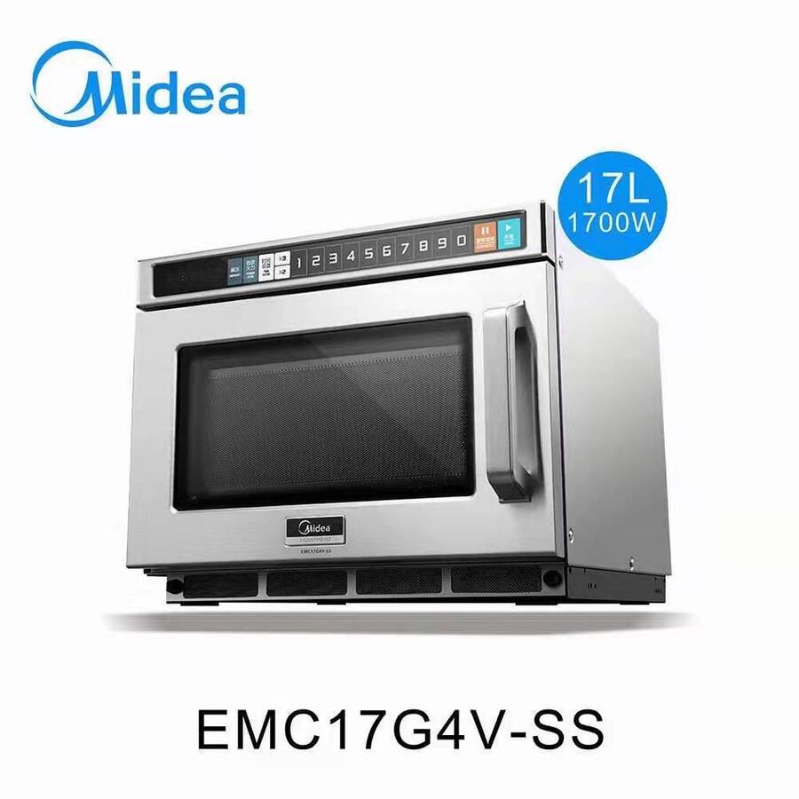 美的商用微波炉EMC17G4V-SS大功率17L快速微波加热炉盒饭肉饼速热