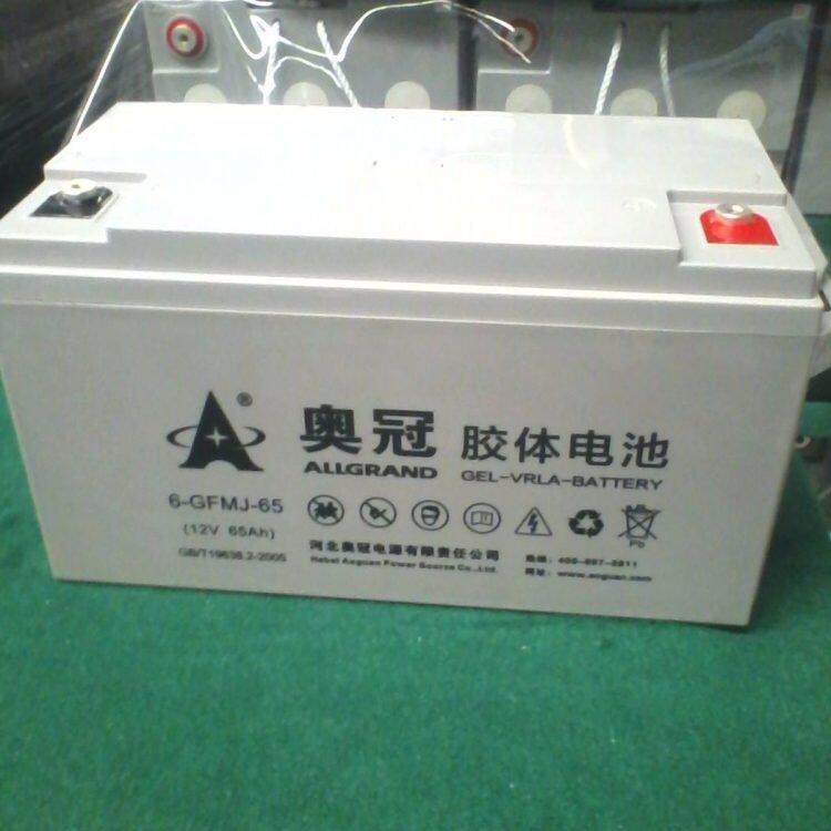 奧冠蓄電池直銷(xiāo)12v65ah 6-GFM-65太陽(yáng)能 光伏膠體蓄電池