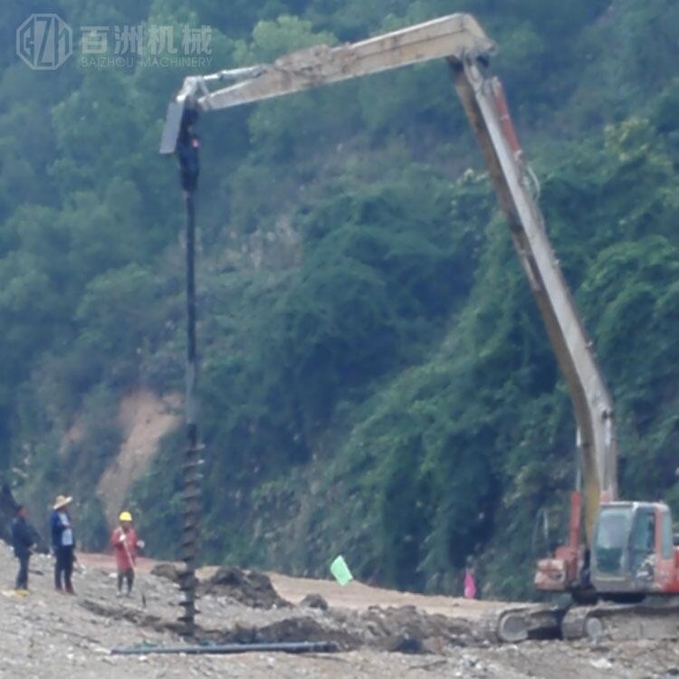 地基樁鉆孔螺旋鉆機(jī) 電力載電桿螺旋鉆機(jī) 小型液壓螺旋鉆機(jī)