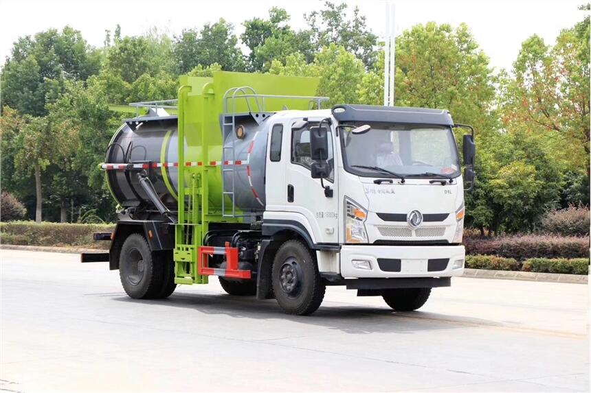 國六餐廚垃圾車_東風(fēng)專底廚余垃圾車