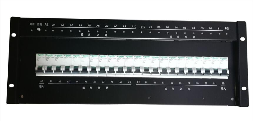 雙路輸入10支路輸出通信PDU19英寸機柜安裝帶告警電源分配單元