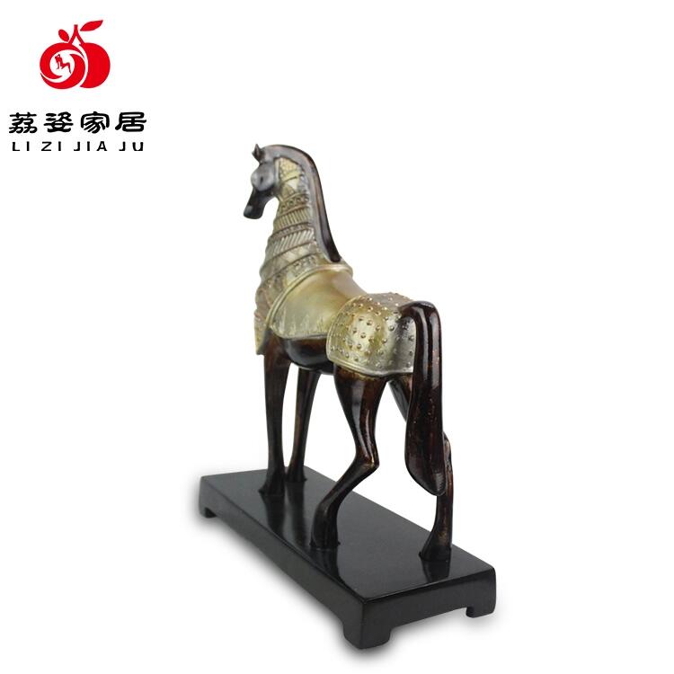 樹(shù)脂工藝品現(xiàn)代辦公室戰(zhàn)馬裝飾品 創(chuàng)意家居歐式動(dòng)物擺件