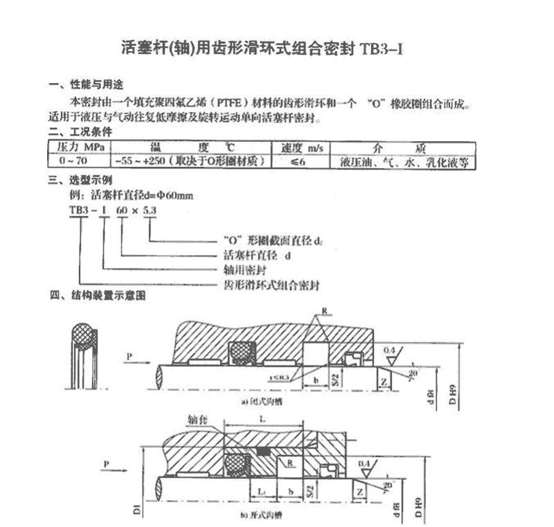 TB3旋轉軸用齒形低摩擦組合密封TB3-IA油封 軸用密封圈 孔用密封圈