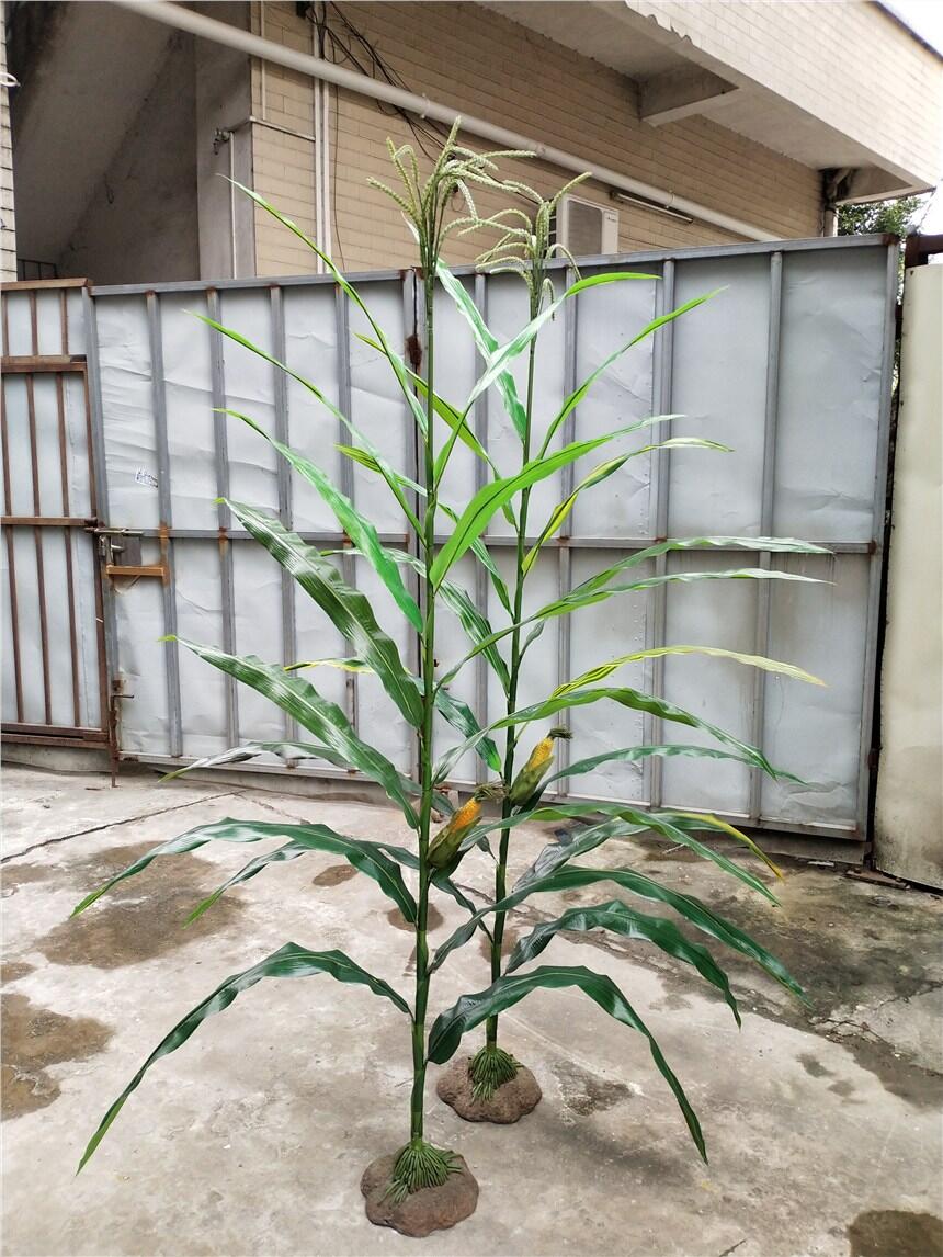 廣東松濤工藝仿真樹廠家 人造塑料定制玉米樹批發 室內餐廳莊園裝飾景觀樹