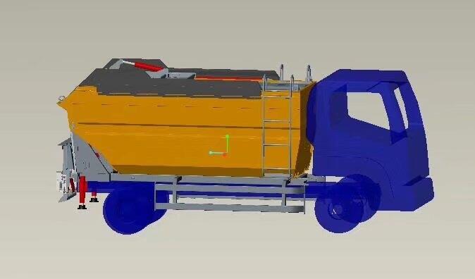 興安盟5方垃圾車_江鈴垃圾車