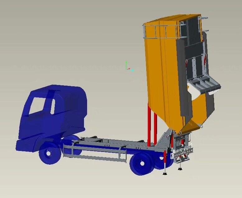 興安盟5方垃圾車_江鈴垃圾車