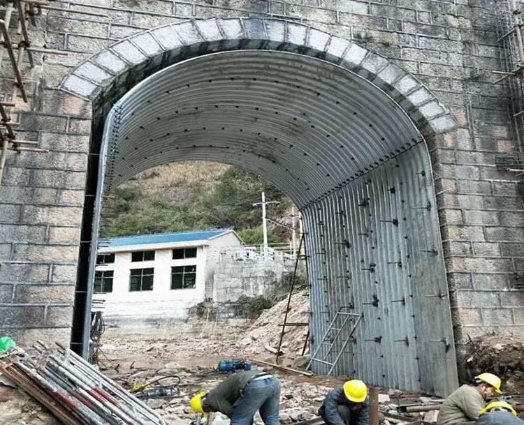 隧道加固波纹板 钢制波纹涵管 门型波纹涵管