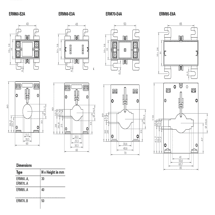 Janitza计费电流互感器ERM60-E2A