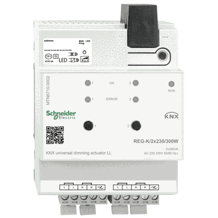 施耐德2路通用調(diào)光模塊KNX莫頓智能照明系統(tǒng)MTN6710-0002開關(guān)執(zhí)行器開關(guān)驅(qū)動器