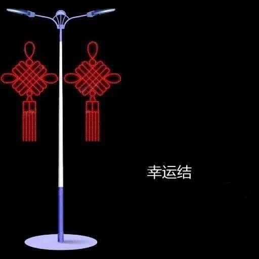 挂路上灯笼LED压克力中国结设计效果图