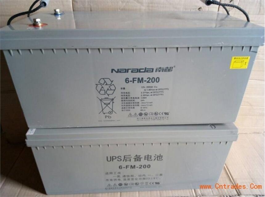 南都蓄電池6-FM12V200AN/免維護(hù)電池/EPS通信/UPS直流屏用