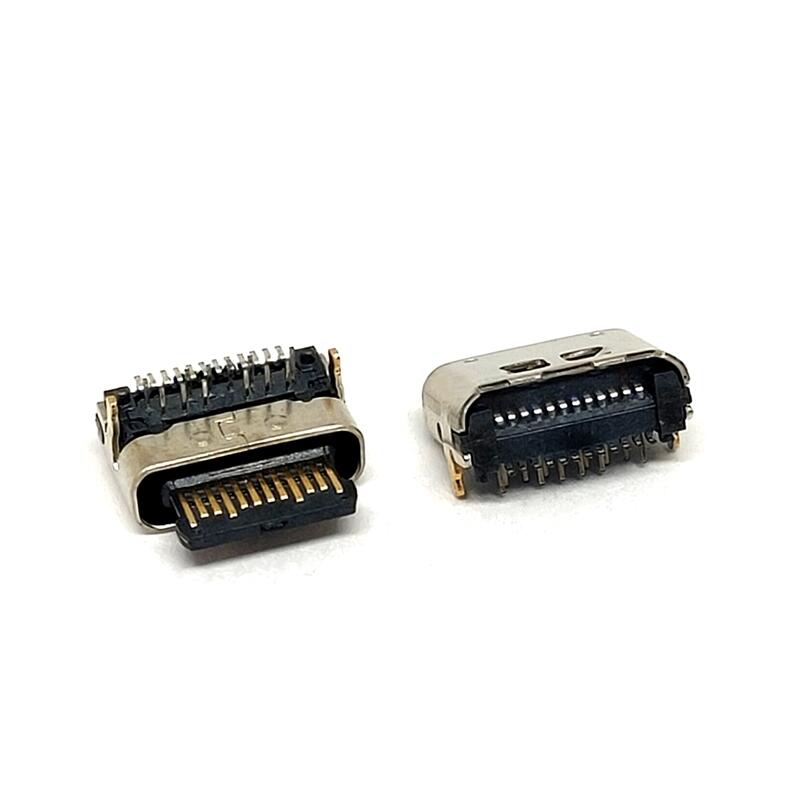 USB连接器 Type-C  24Pin母板上 短体L=8.15 舌片外露 DIP+SMT 电子元器