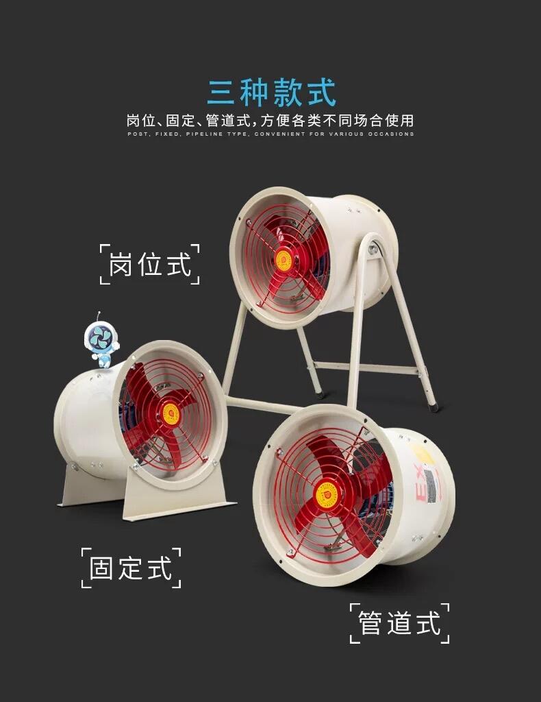 工业强力通风散热换气轴流风机220V/380VCBF防爆风机