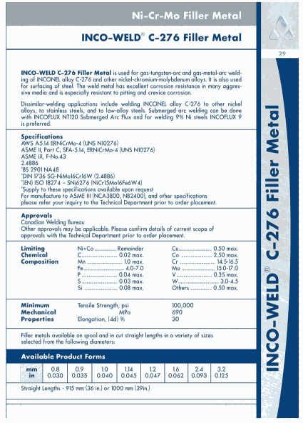 貨發(fā)全國(guó)SMCINCONEL? 622焊條INCONEL? 622