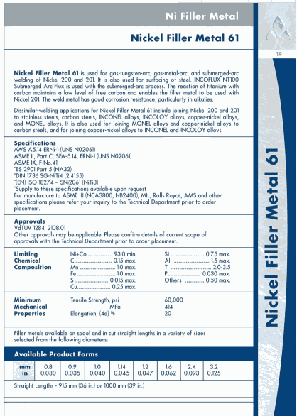 貨發(fā)全國(guó)SMCINCONEL? 622焊條INCONEL? 622