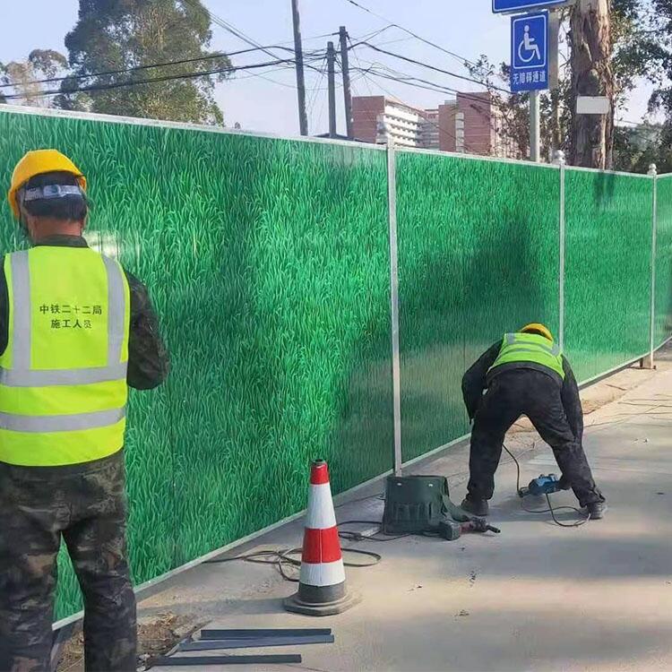 雙層彩鋼夾心板圍檔 市政圍蔽工程護(hù)欄 5公分泡沫擋板