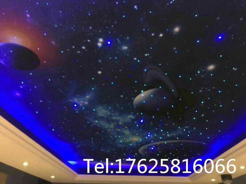 山西晋中聚酯纤维家庭影院星空顶吊顶满天星施工