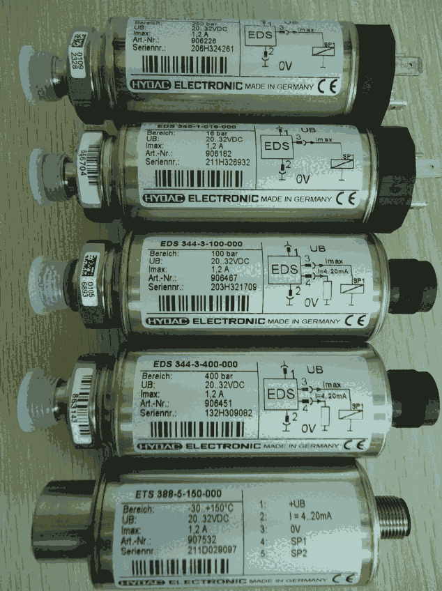 德國(guó)HYDAC壓力傳感器EDS344-3-400-000賀德克