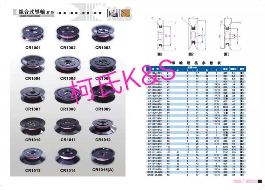 导轮 组合式放线导轮 CR1001-CR1015系列