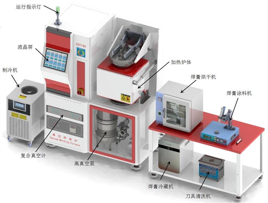 PCD/PCBN精密切削刀具真空焊接設(shè)備