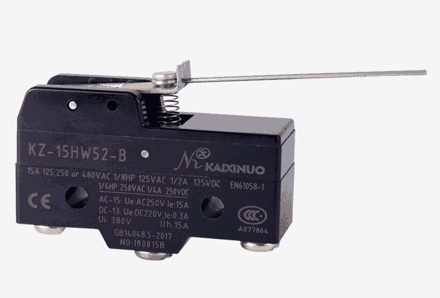 凱希諾微量動(dòng)作鋼絲杠型（63.5）微動(dòng)開關(guān)KZ-15HW52-B