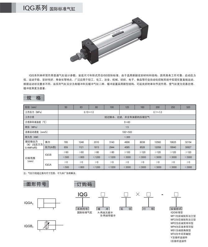 洛陽QGAII250*250,無緩沖氣缸,總代直銷|