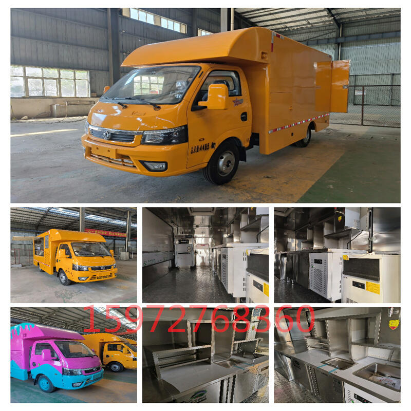 有流動(dòng)歺車(chē)上帶鴨脖展示柜大型流動(dòng)婚宴餐車(chē)視頻