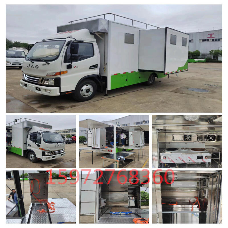 大型食品售貨車流動(dòng)廚房廂貨式歺車流動(dòng)炸雞漢堡披薩小吃車