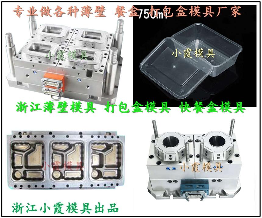 浙江塑膠模具 3000毫升PP塑膠打包盒模具制造商家