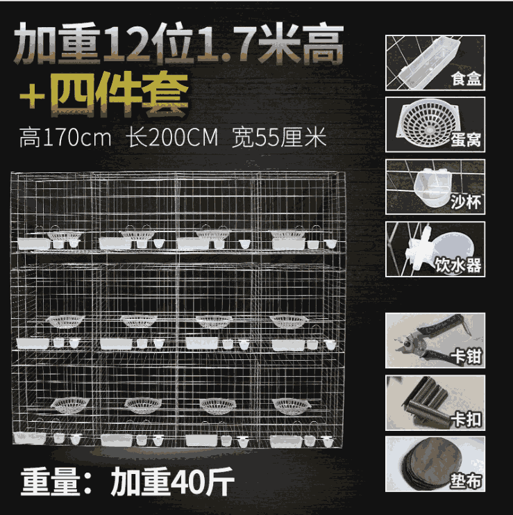 大型鸽笼鸽舍专用加粗镀锌养殖笼鸽子笼