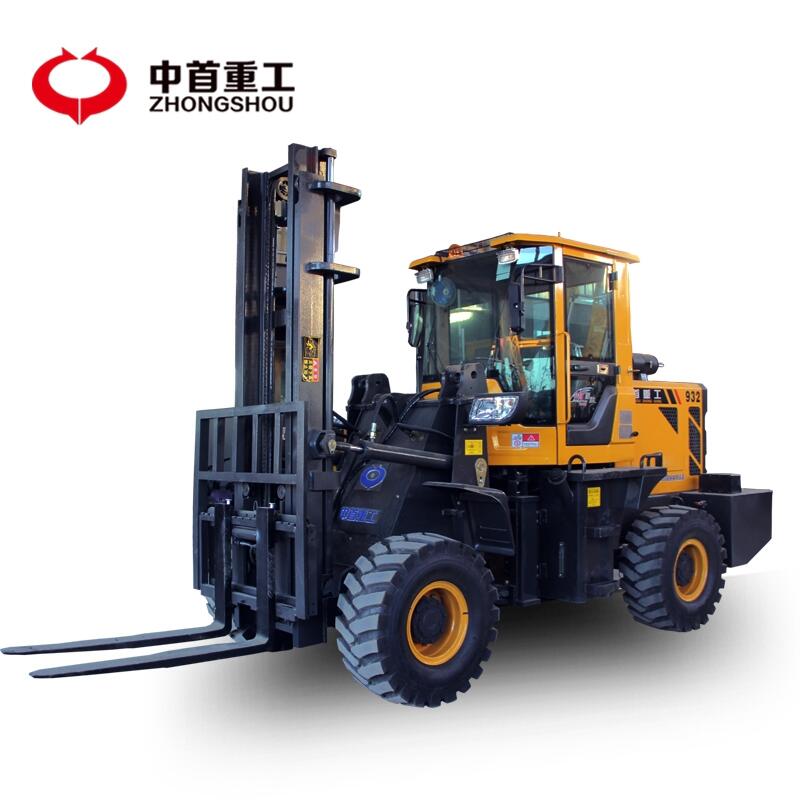 越野叉車(chē)四驅(qū)轉(zhuǎn)向3.5噸叉車(chē)飛機(jī)場(chǎng)裝車(chē)高底盤(pán)設(shè)計(jì)特點(diǎn)