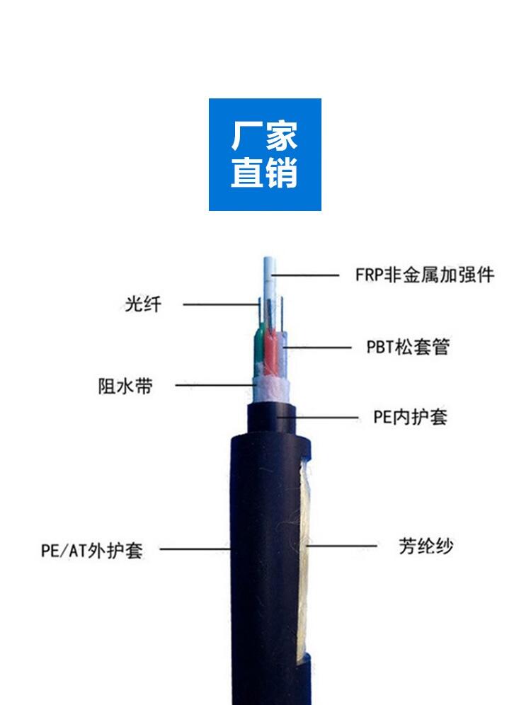 ADSS-4b1.3-100光缆 欧孚厂家直销 A缆自承式电力架空光缆