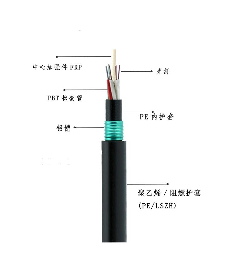 非金属阻燃电力铠装16芯光缆GYFTZY53