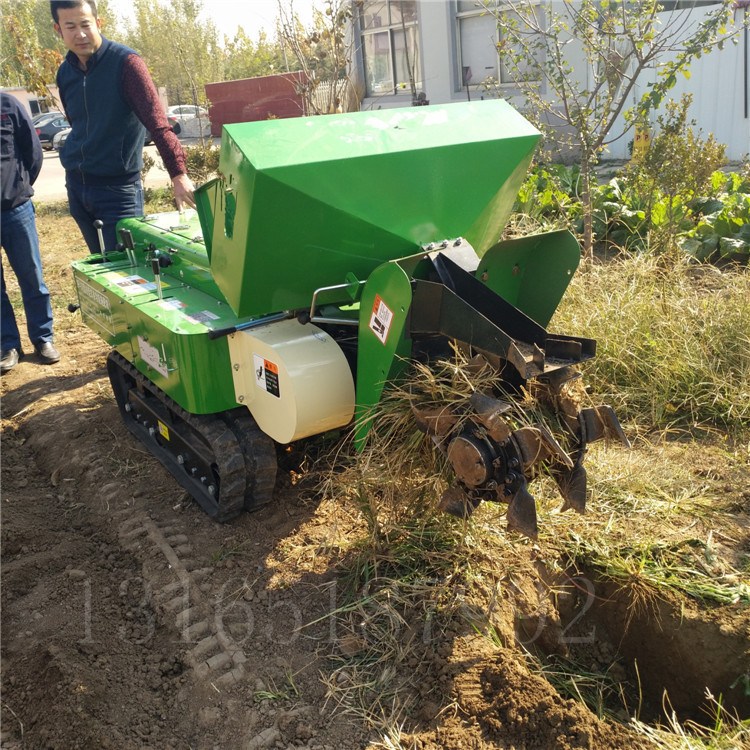 苗圃自走履帶式田園管理機(jī)  冬季果樹追肥開溝機(jī)富興