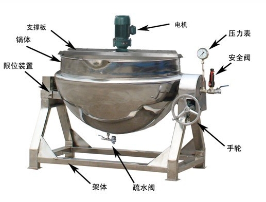 煮粥锅 夹层锅 食堂煮粥锅生产厂家