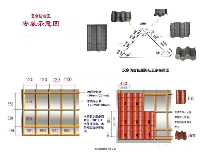 云南迪庆香格里拉中式别墅琉璃瓦施工方法