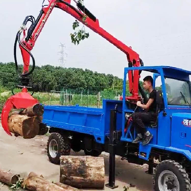 360度旋轉(zhuǎn)吊臂式抓木機 農(nóng)用車載抓木機廠家定制 三輪車抓木機價格