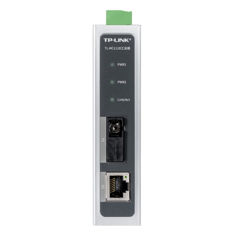 普联（TP-LINK）TL-MC111B工业级 百兆工业级光纤收发器/1FE+1SC IP30防护 