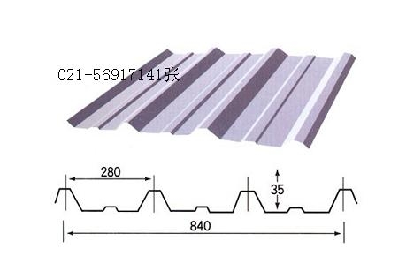 南通工廠批發(fā)生產彩鋼瓦，YX35-280-840型彩鋼瓦