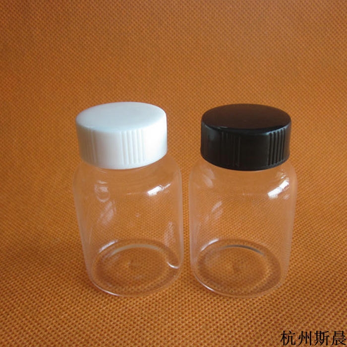 50ml 100ml高硼硅螺纹样品瓶 透明螺口含内垫试剂瓶展示瓶 三种规格可