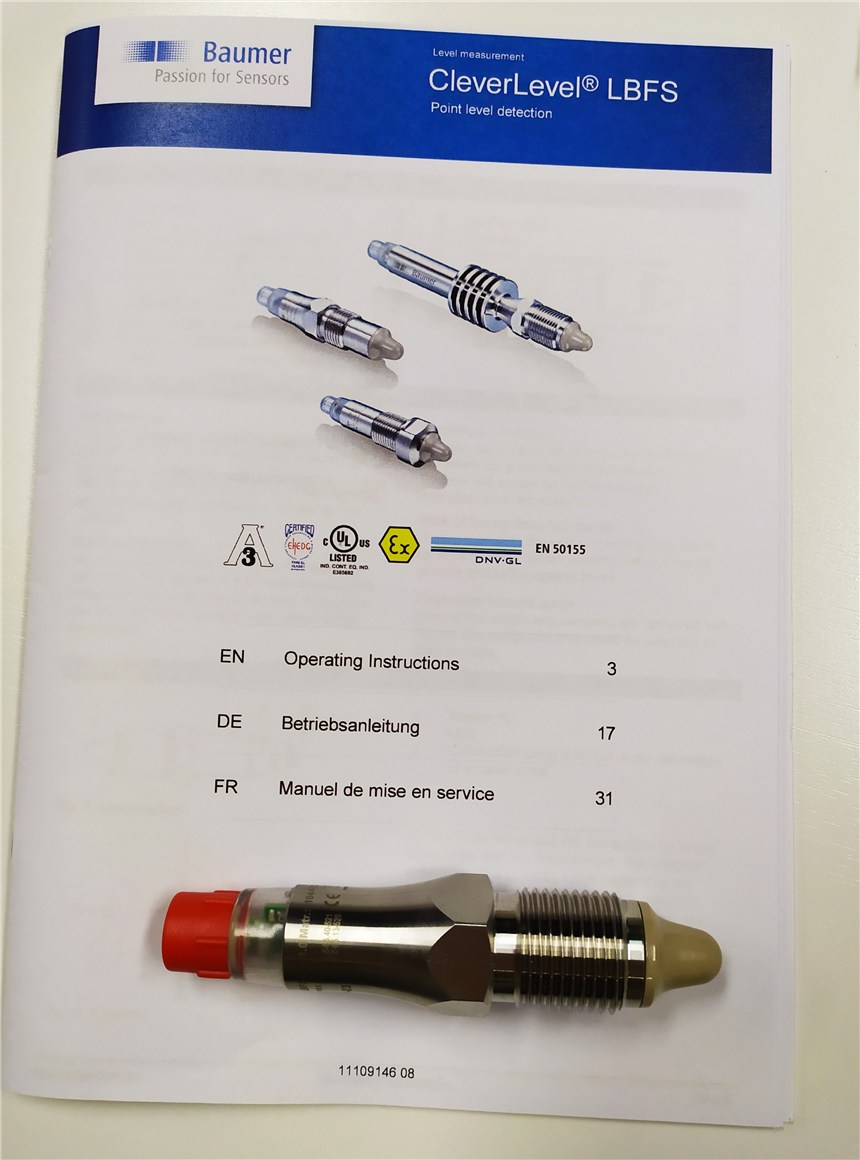 BAUMER堡盟LBFS-01111.0物位计-适用于卫生行业